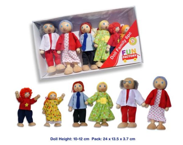 6Pc Family Wooden
