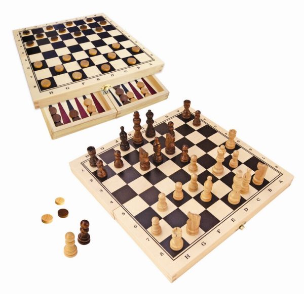 Chess & Checkers Fold Up Board