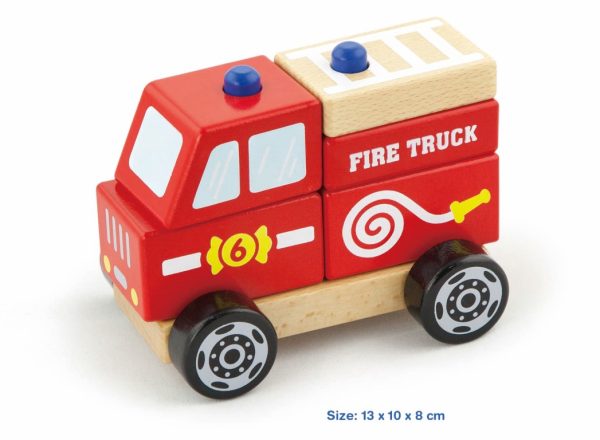 Wooden Fire Truck Pull Apart