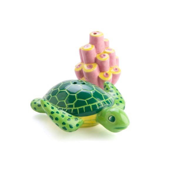 Aqua World Turtle and Coral Salt Pepper Set