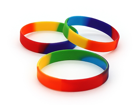 RAINBOW SILICONE BANGLE (BULK PACK) - Blueberry Express