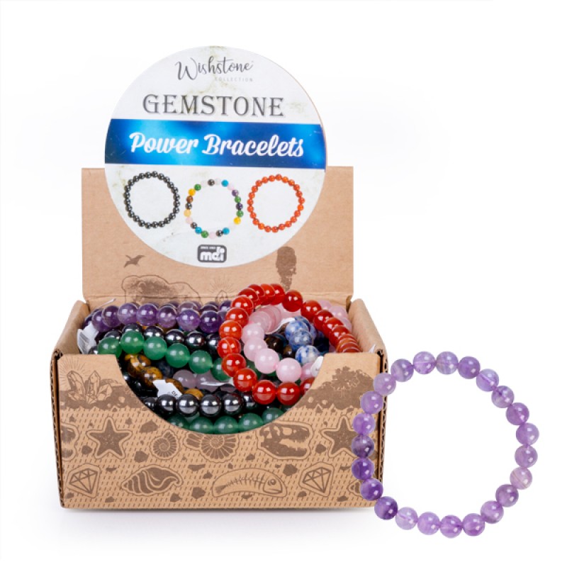 Gemstone Power Bead Bracelet - Blueberry Express