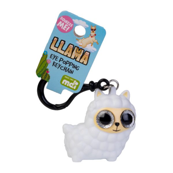 Llama Eye Popping Keychain