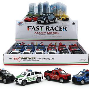 DIE CAST PULLBACK DOUBLE CAB POLICE UTE (4 ASSTD)