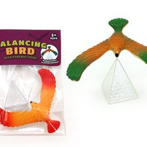 BALANCING BIRD W/PYRAMID STAND (2 ASSTD) – 13cm