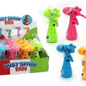 GIRAFFE MIST SPRAY FAN (4 ASSTD)