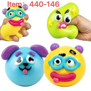Smushers Squishys Novelty Smush Face Squeeze Toys Neon Fidget Soft