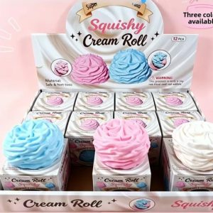 Cream Roll Squishy — Slow-Rise Stress Relief Toy 9cm