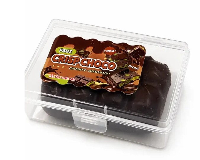 Faux Crisp Choco Crispy Squishy Toy in Plastic Storage Case - Blueberry Express Faux Crisp Choco Crispy Squishy Toy in Plastic Storage Case