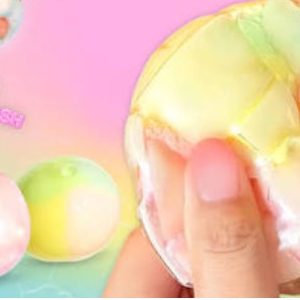 Wax Cracking Squishy, Rainbow Crispy Stress Ball, Slow Rebound Squeeze with Crackling Texture