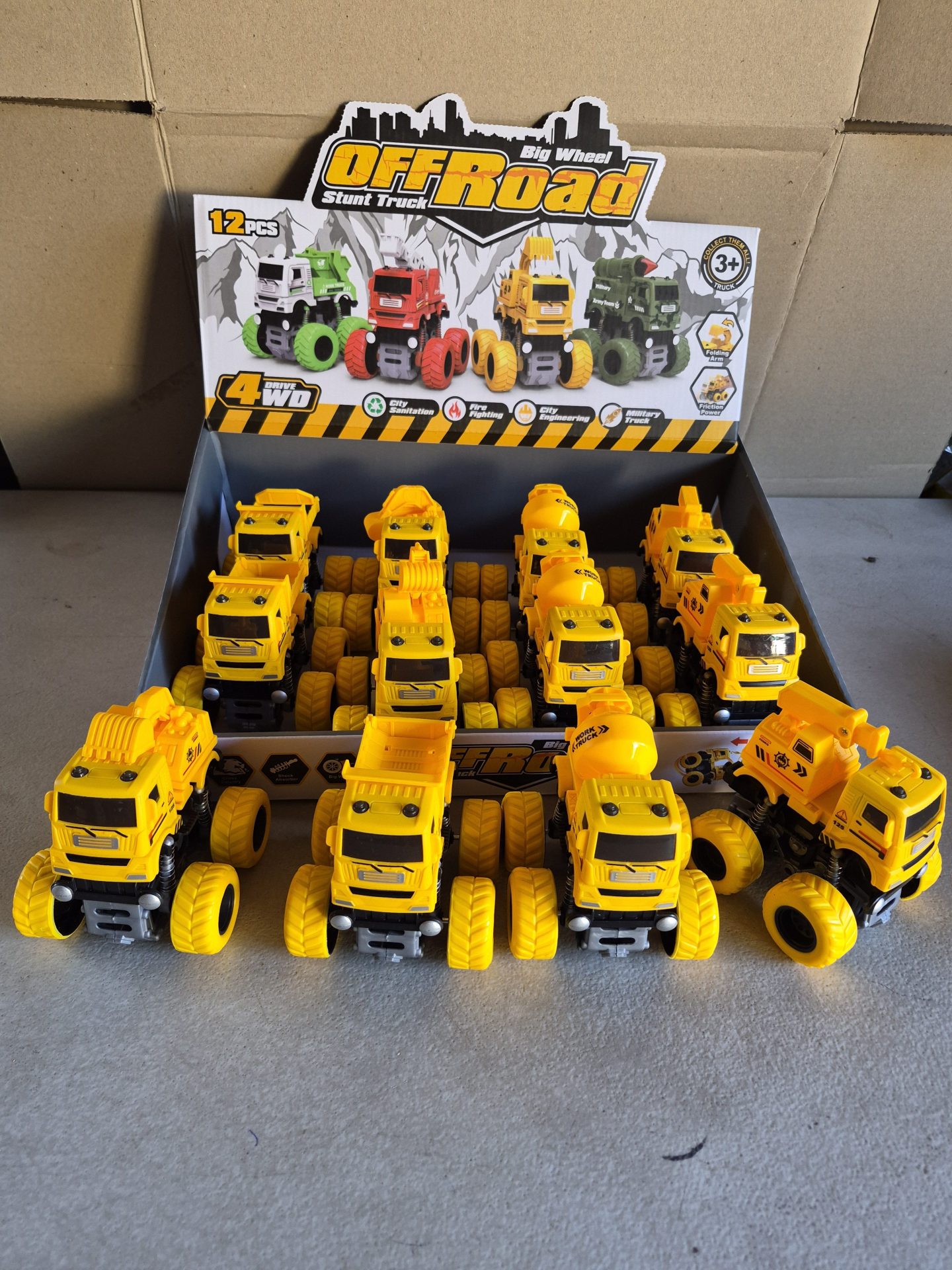 4X4 FRICTION CONSTRUCTION BUILDERS TRUCK 9CM - Blueberry Express 4X4 FRICTION CONSTRUCTION BUILDERS TRUCK 9CM