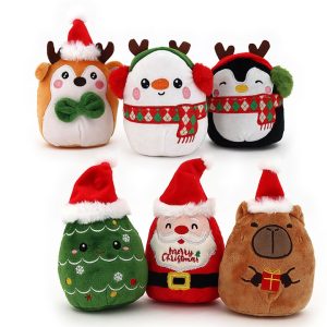 PLUSH – CUTE CHRISTMAS CHARACTERS (6 ASSTD) – 12cm