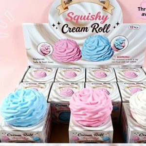 CRUNCHY Cream Roll  Squishy —  Stress Relief Toy 9cm