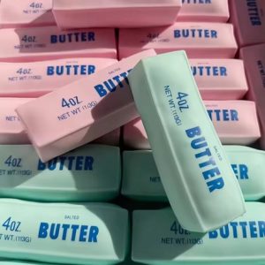 crunchy butter pink &blue squishy